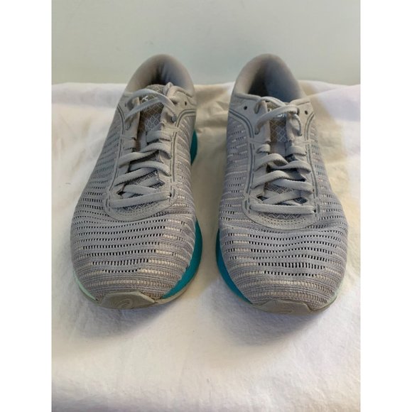 Asics Women's Dynaflyte 2 Womens Size 7.5 Running Shoe Gray Teal FlyteFoam - Picture 3 of 13